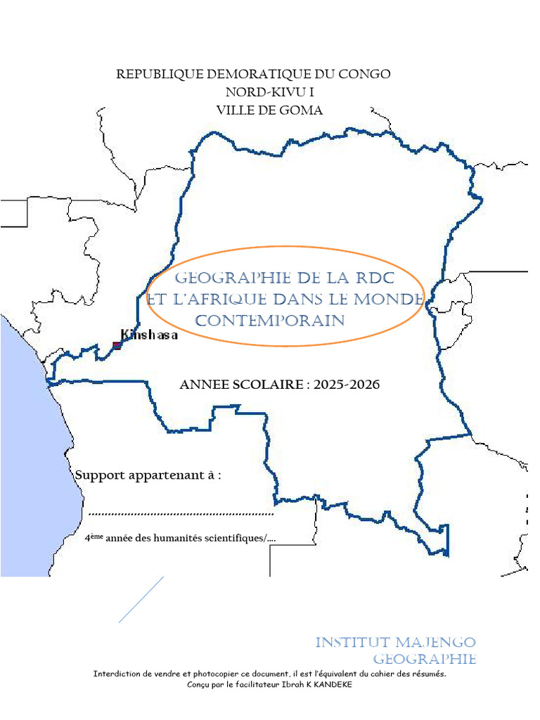 Support de Geographie 4HSC Revise. | PDF | République démocratique du ...