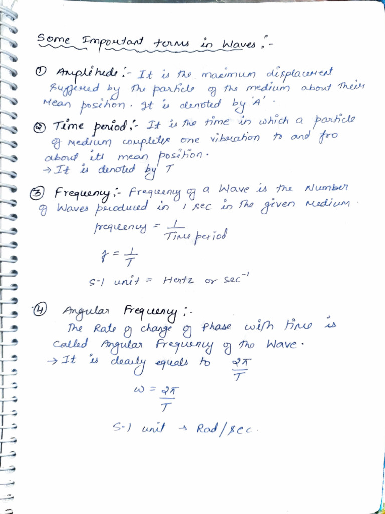 Waves Notes Class 11 | PDF