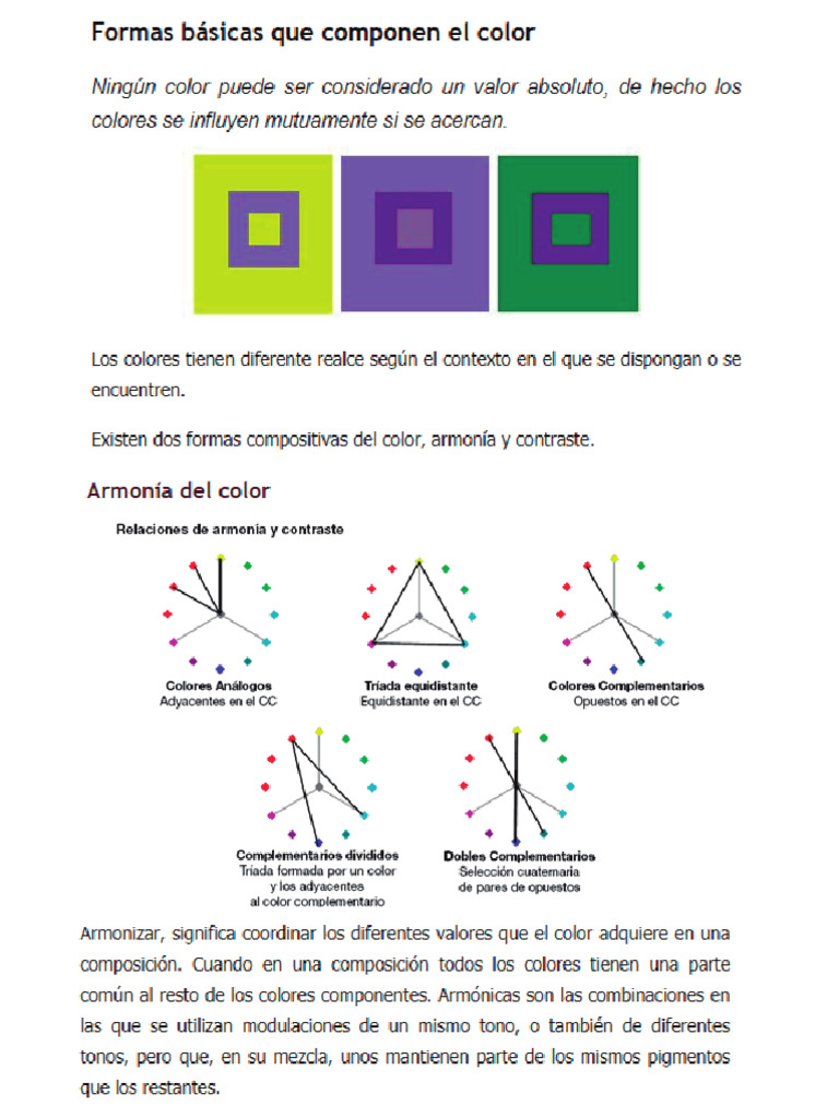Formas Basicas Que Componen El Color | PDF