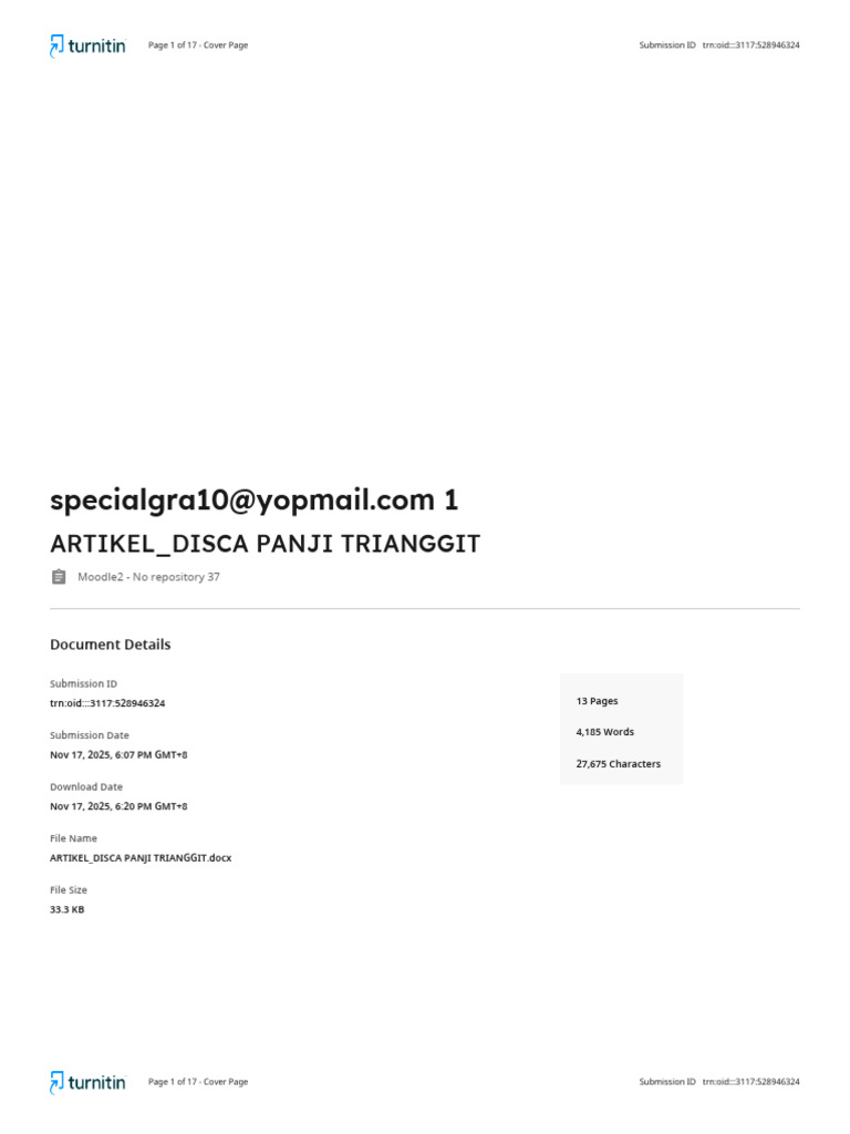 Artikel - Disca Panji Trianggit | PDF | Writing | Written Communication