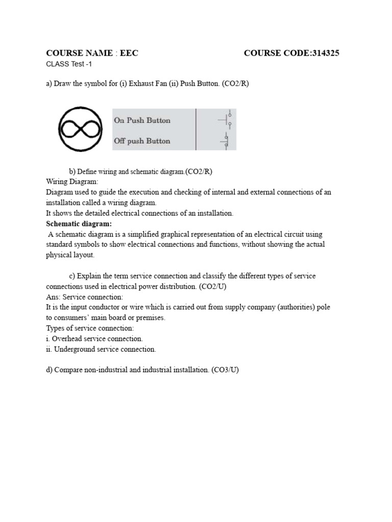 25-26 EEC CT1 Answer Key | PDF | Electrical Wiring | Fuse (Electrical)