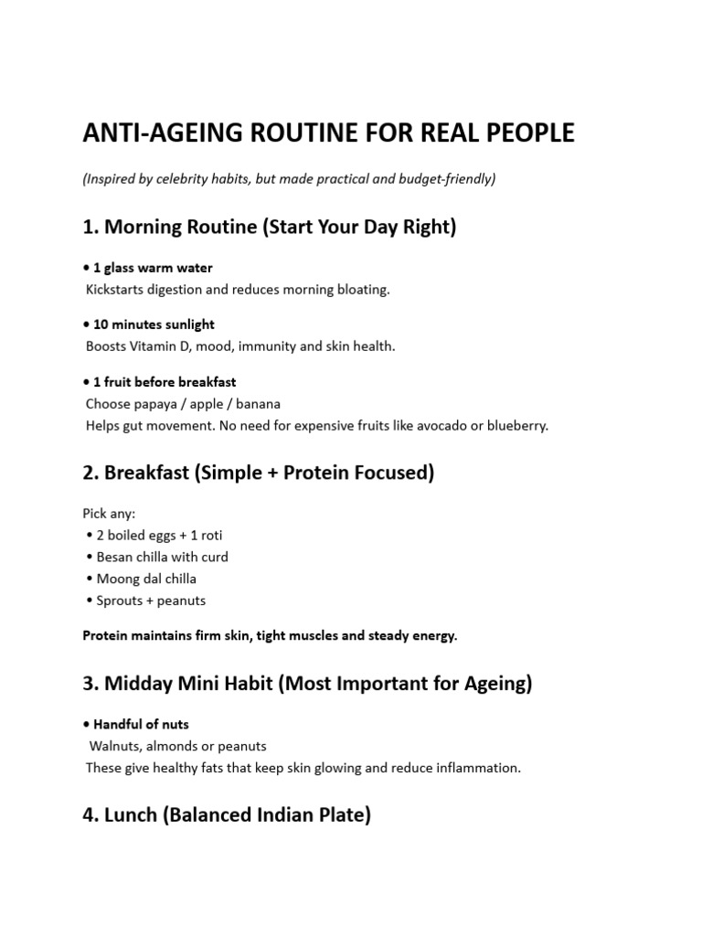 Anti Ageing Routine Pdf 