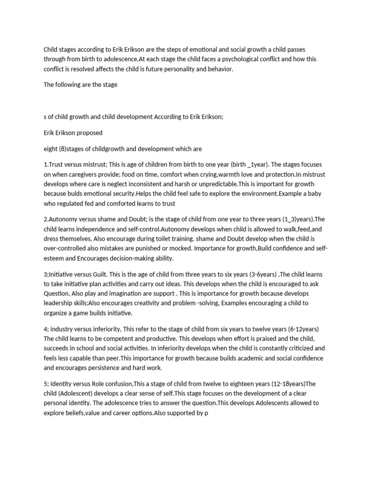 Child Stages Ac-WPS Office | PDF | Adolescence | Behavioural Sciences
