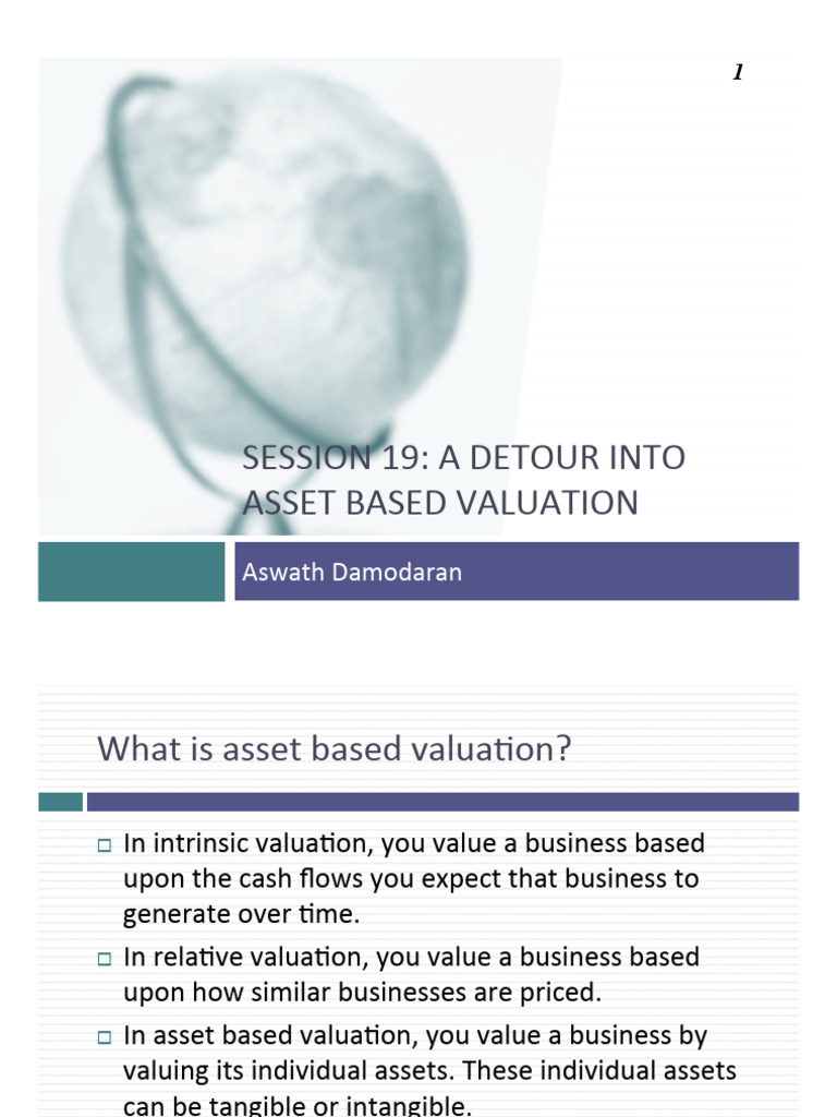 Session19 - Asset Based Valuations | PDF | Valuation (Finance ...