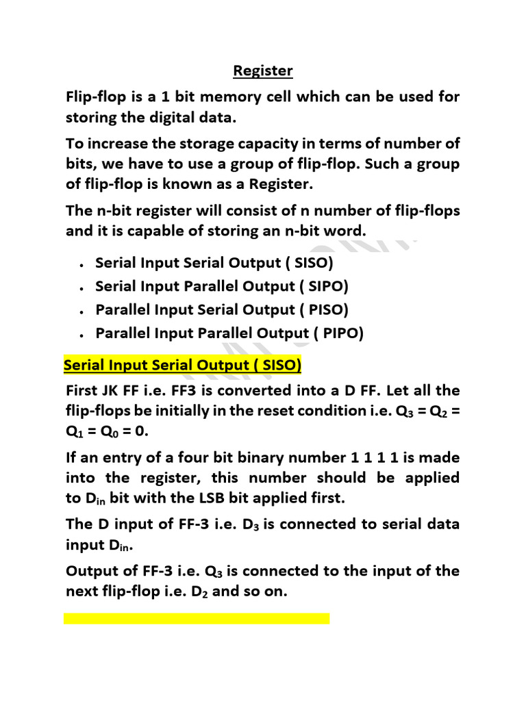 Register and Counter | PDF | Computer Engineering | Digital Electronics
