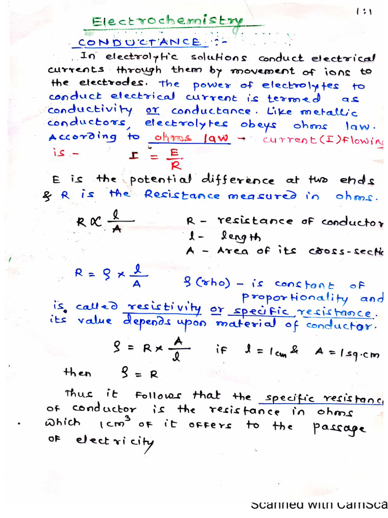 Electrochemistry Module 1 | PDF