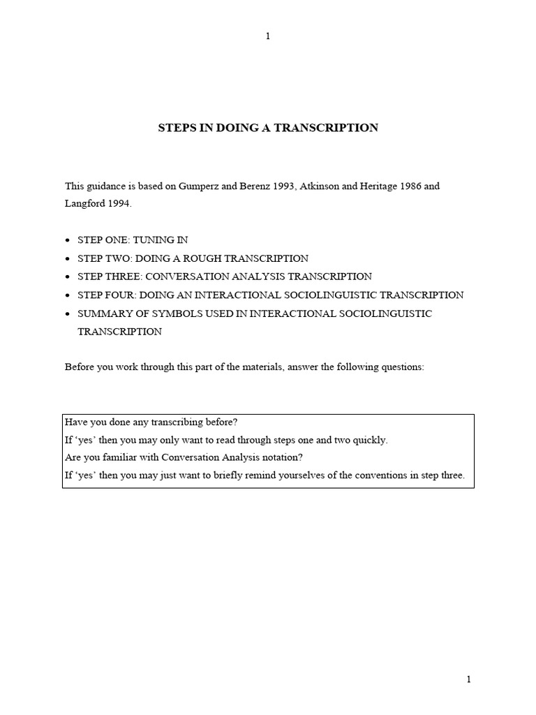 Transcription Conventions | PDF | Tone (Linguistics) | Bracket