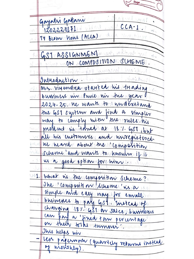171 Gayatri Gattani GST Assignment. | PDF