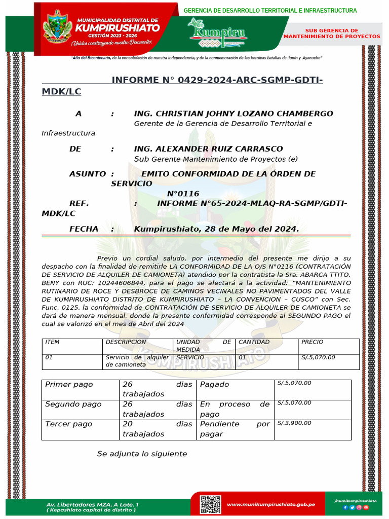 Informe 429 Inf 65 Nspo | PDF