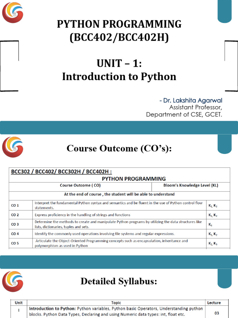 Unit 1 | PDF | Data Type | Integer (Computer Science)