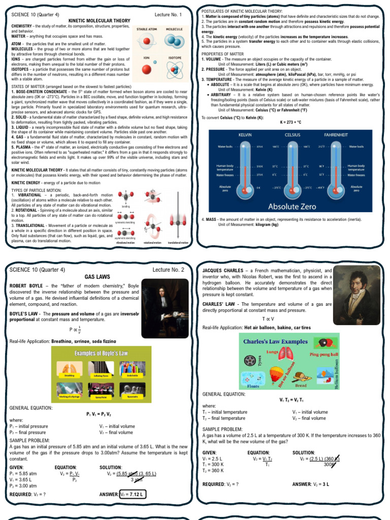 Science Lecture Notes g10 4th Quarter | PDF | Carbohydrates | Chemical ...