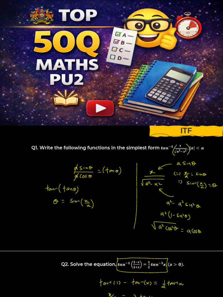 TOP 50 Maths | PDF | Equations | Area