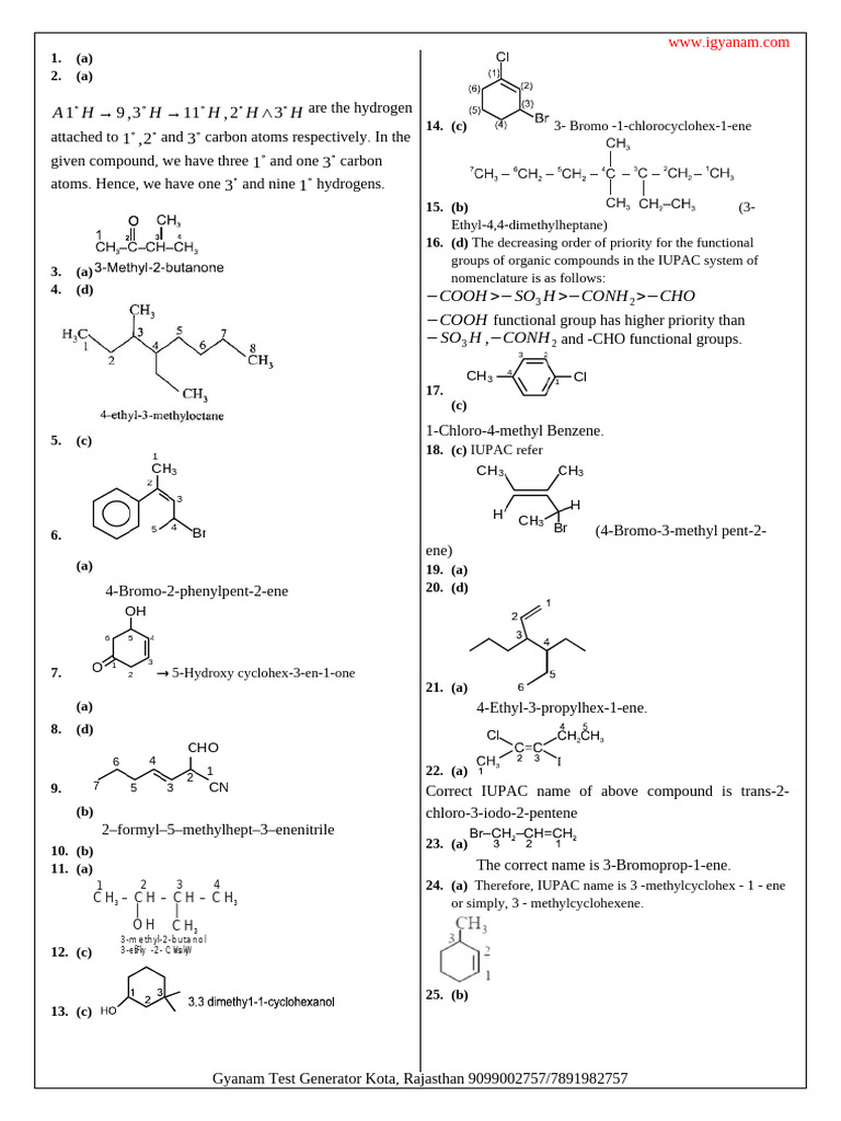 6 Dec Test Iupac Ans | PDF | Chess | Chess Theory