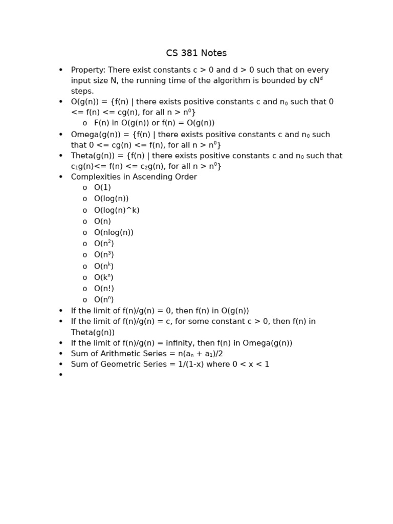 381 Lecture 2 | PDF