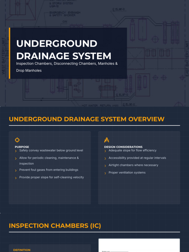 Design of Underground Drainage System | PDF | Storm Drain | Sanitary Sewer