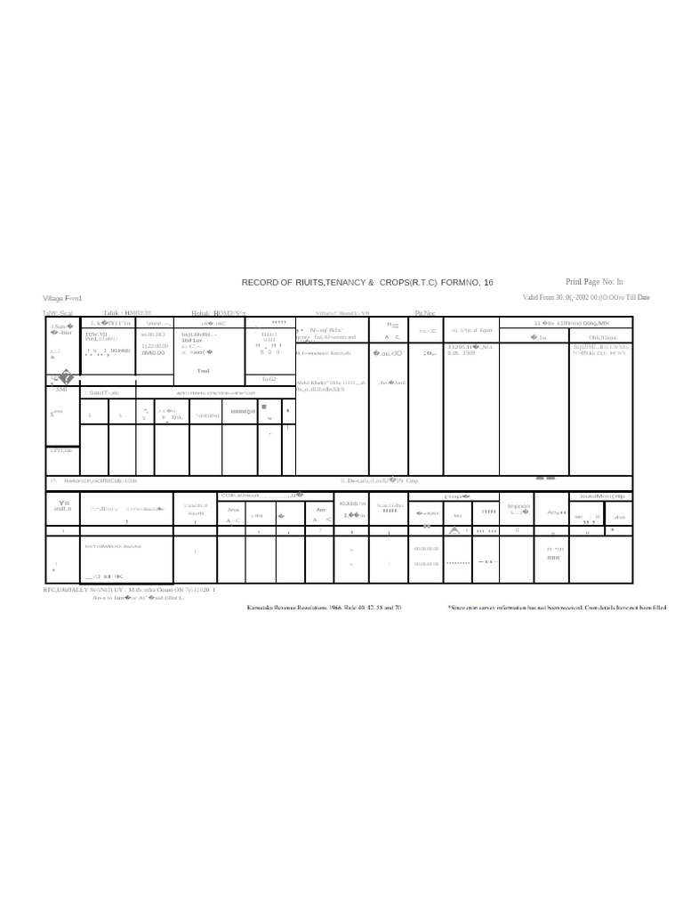 Record of Tena & O S Form O: V Pit - Noc OM3/'S! | PDF