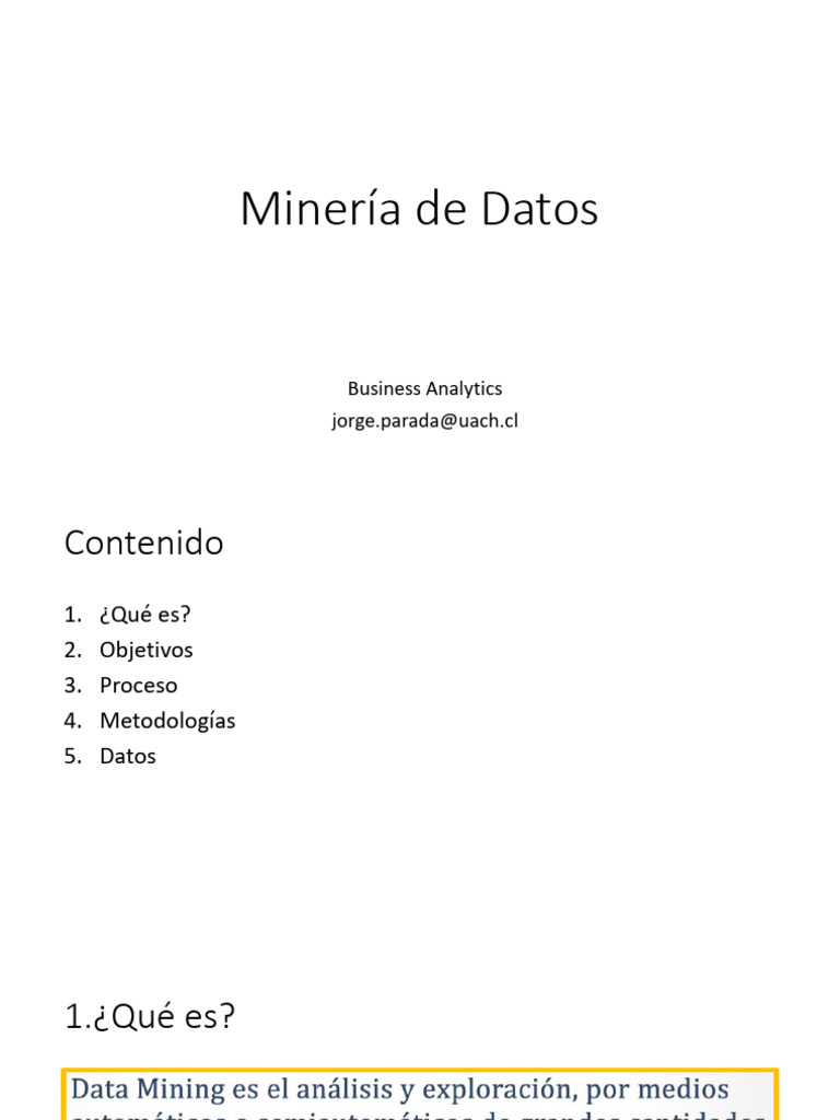 Intro Datamining (1) | PDF | Datos | Aprendizaje automático