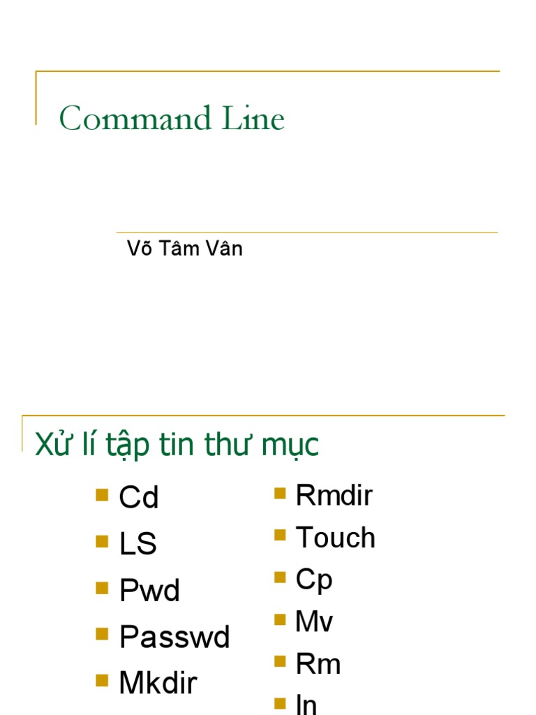 Command Line Vo Tam Van