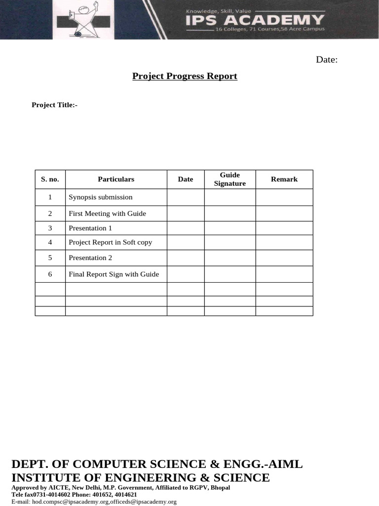 Project Progress Report | PDF