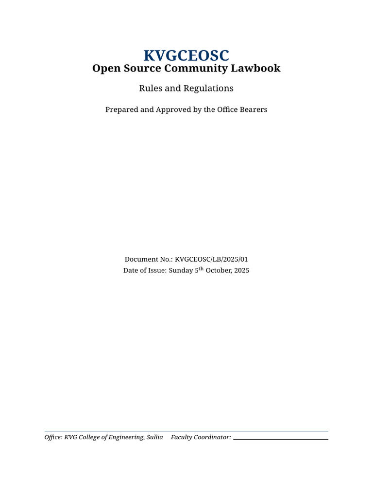 Kvgce Rule Book | PDF