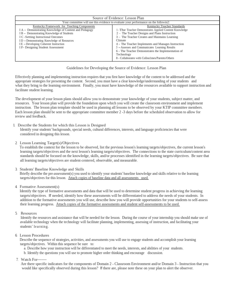 Leach Lesson Plan Template 331 With Updates | PDF | Educational ...