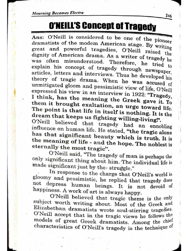 Mourning Becomes Electra Tragedy | PDF