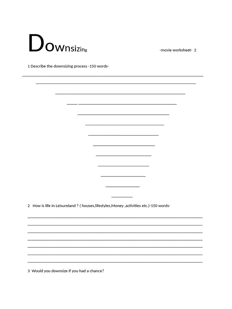 Downsizing | PDF