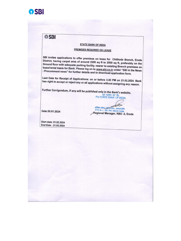 070220241813-Chithode Shifting Tender | PDF | Lease
