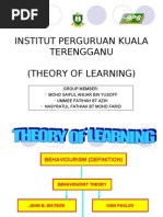 Theory of Learning (Watson, Ivan Pavlov, Thorn Dike)