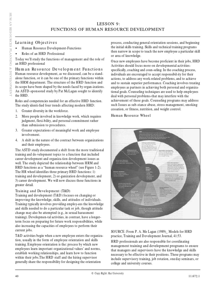 Functions of Human Resource Development | PDF | Strategic Management ...