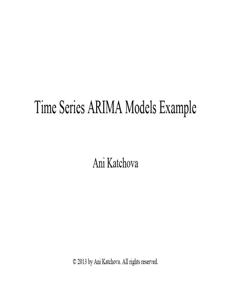 Time Series ARIMA Models Example | PDF | Autoregressive Integrated ...
