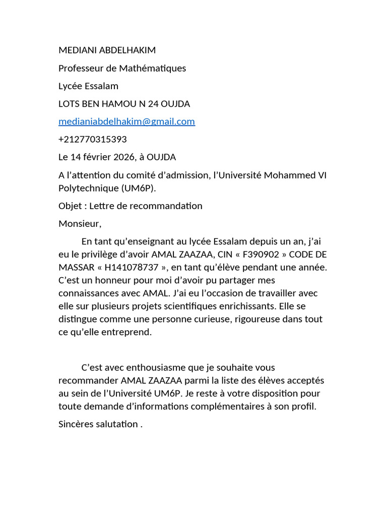 Mediani Abdelhakim | PDF