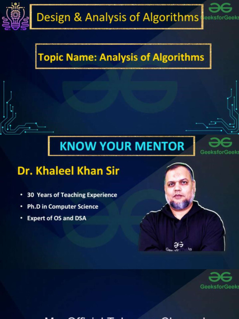 Lec 1 Analysis of Algorithms - Compressed | PDF