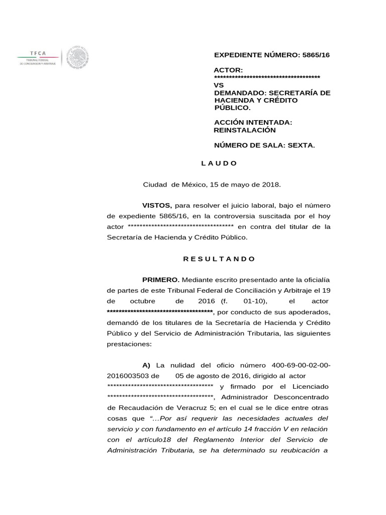 Laudo y Demanda Laboral | PDF | Caso de ley | Salario