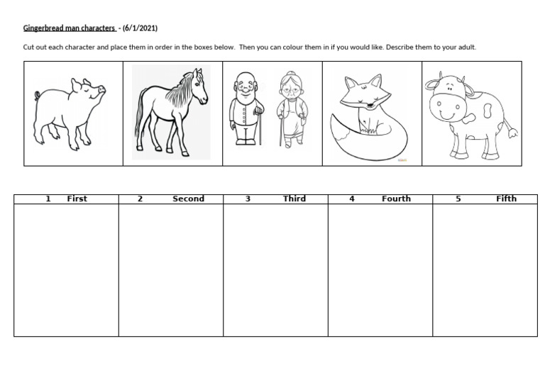 Wednesday-Gingerbread Man Characters 2 | PDF