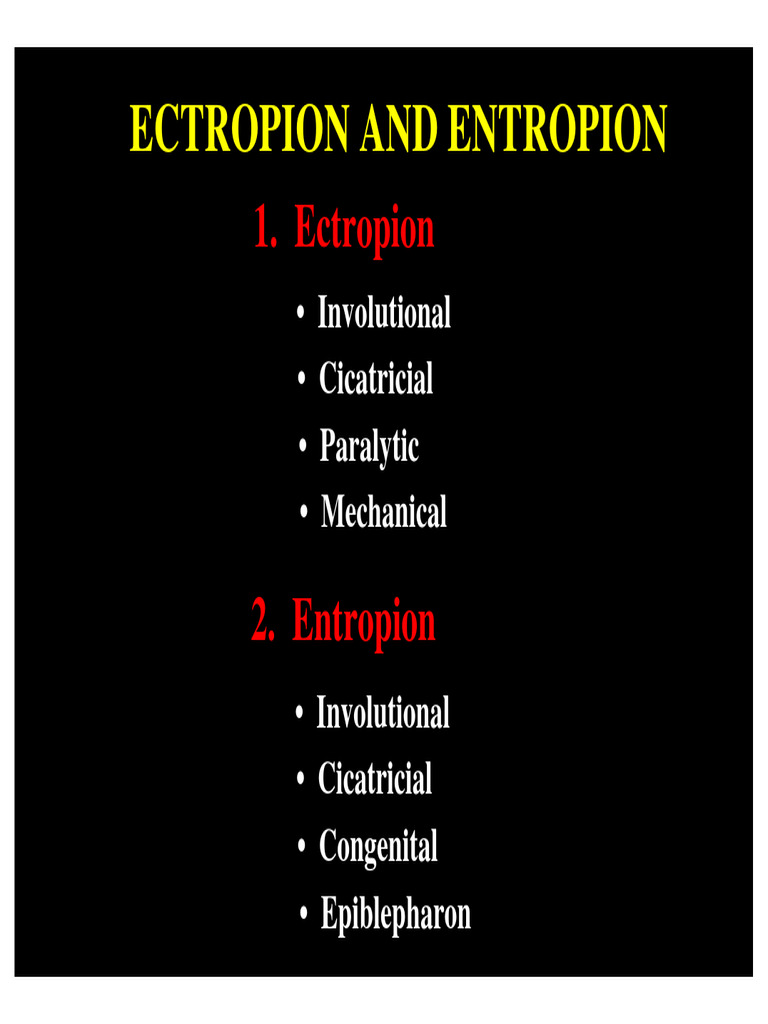 06 - Ectropion & Entropion | PDF | Diseases And Disorders | Medical ...