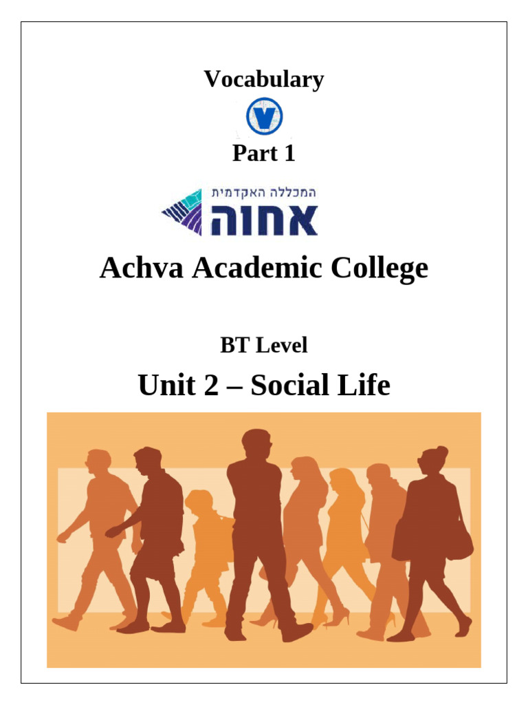 BT - Unit 2 - Part 1 - Vocabulary | PDF | Part Of Speech | Semantic Units