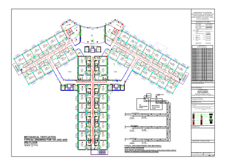 Mechanical Ventliation Typical Drawing For 1St, 2Nd and 3Rd Floor | PDF