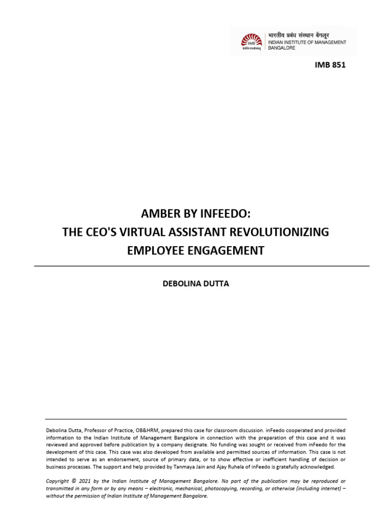 Amber by Infeedo The CEOs Virtual Assistant Revolutionizing Employee ...