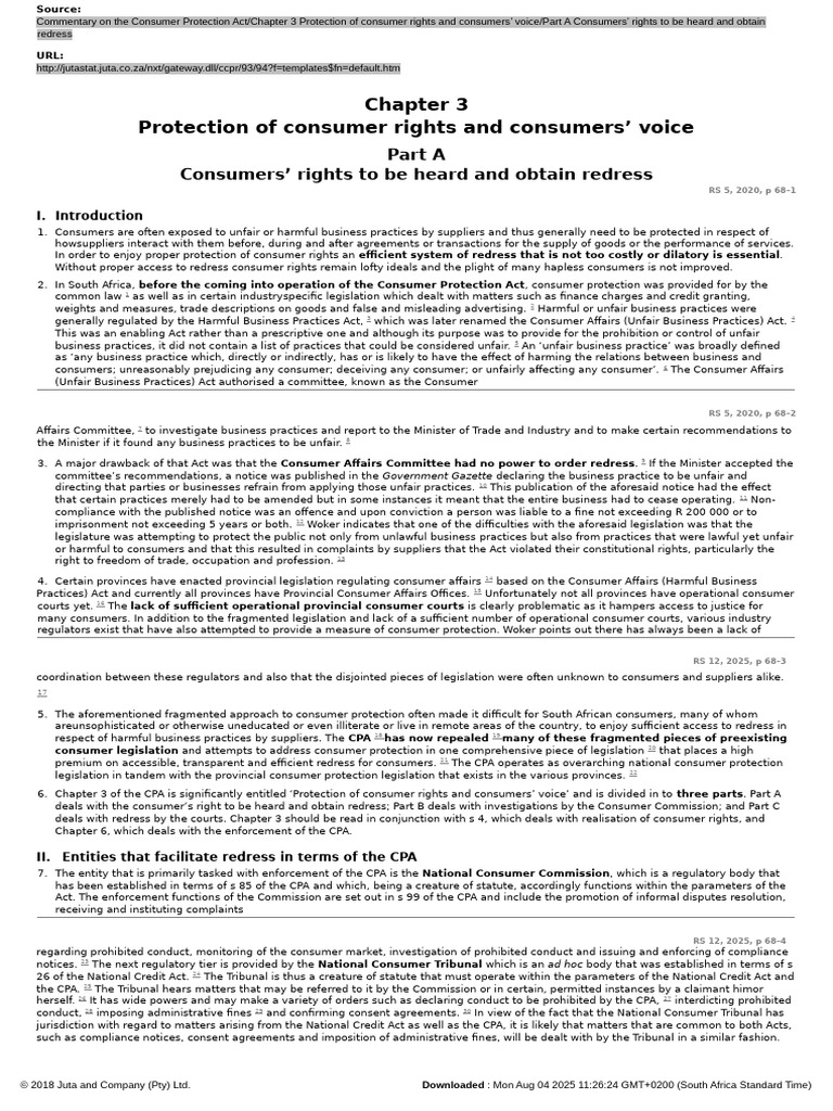 Chapter 3 Protection of Consumer Rights and Consumers' Voice | PDF ...