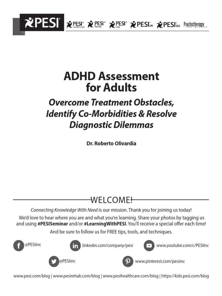 Manual Adhd Assessment Adults | PDF | Obsessive–Compulsive Disorder ...