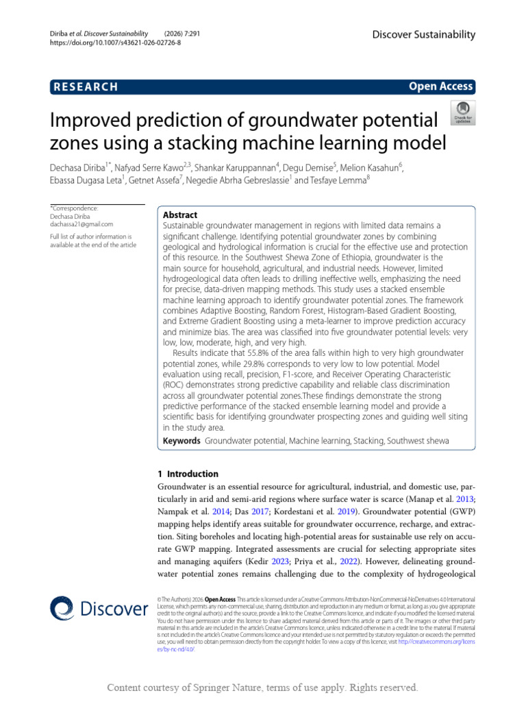 Improved Prediction of Groundwater Potential Zones | PDF | Machine ...