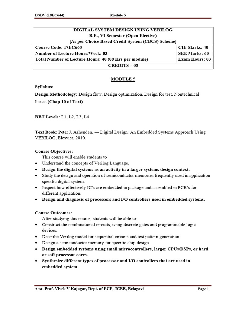 Module 5 DSDV Notes - CBV Updated | PDF | Field Programmable Gate Array ...