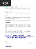 Chorzow Factory Case Digest