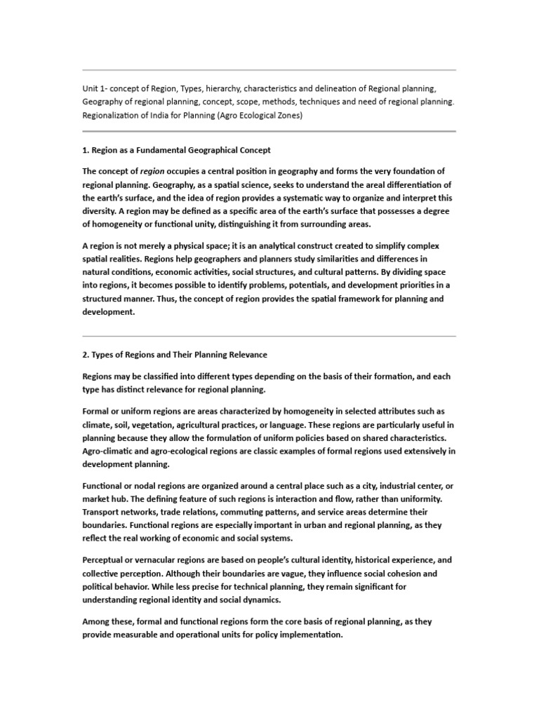Regional Planning and Development | PDF | Economies