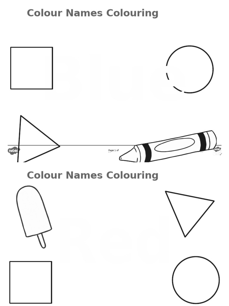 Colour Name Activity Sheets | PDF