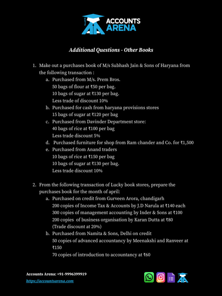 Additional Questions - Other Books | PDF