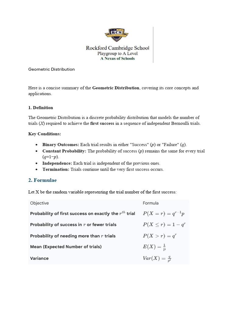 Geometric Distribution1 | PDF