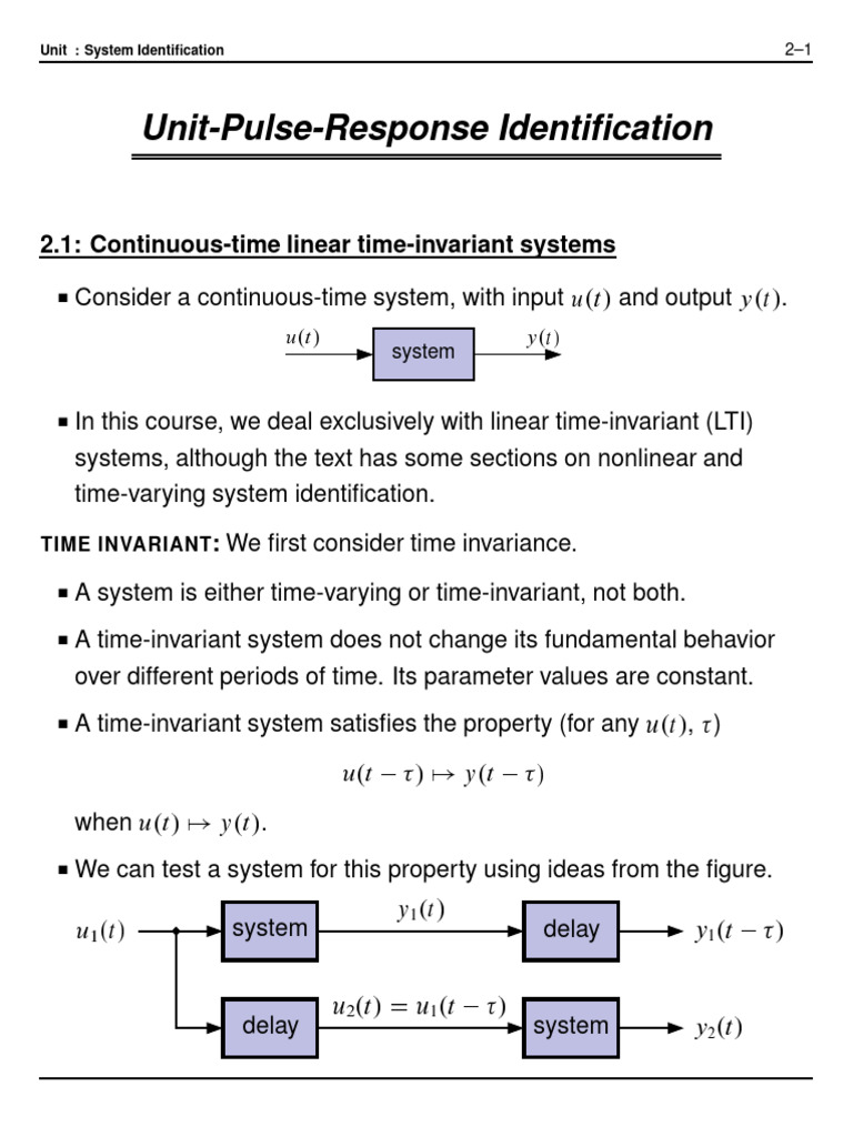 Unit-Pulse-Response Identification | PDF | Probability Density Function ...