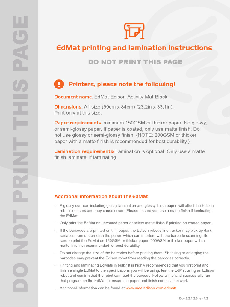 EdMat Edison Activity Mat Black Web | PDF | Lamination | Paper